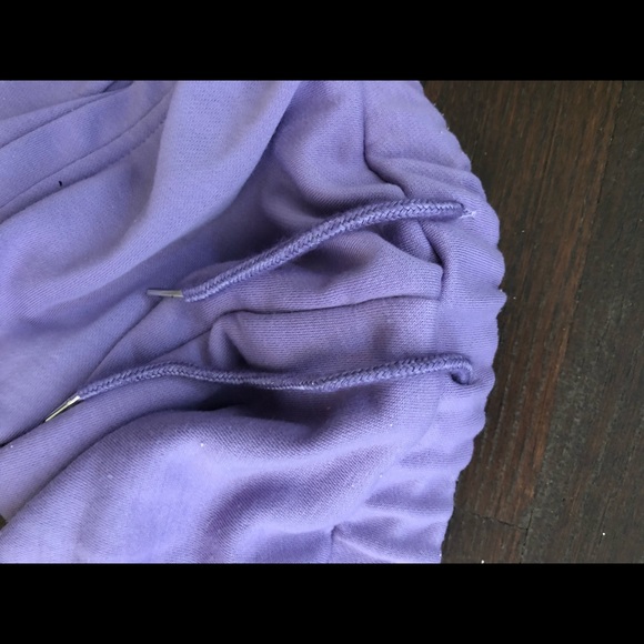 Cute cozy elastic purple sweats w pockets & a sun! - Picture 3 of 4